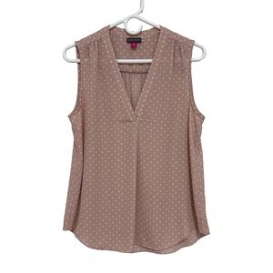 Vince Camuto Sleeveless Polka Dot Blouse Women’s Medium Pink